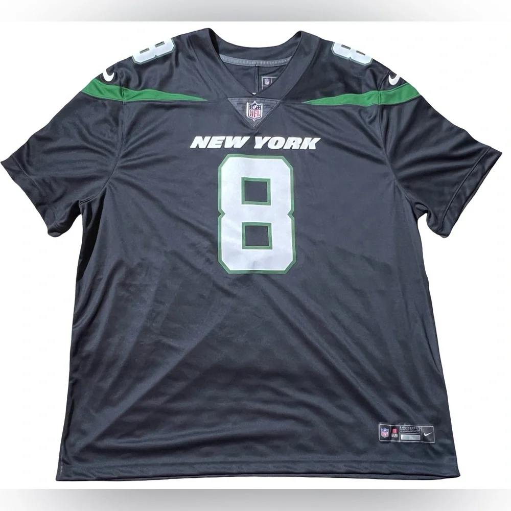 Nike‎ Dri-Fit New York Jets Aaron Rodgers #8 Jersey Black Men’s 3XL NFL On Field